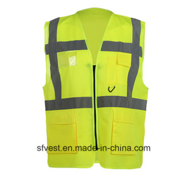 En20471 Standard High Visibility Workwear Safety Vest with Pocket